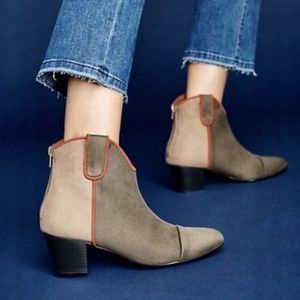 New Anthropologie VANESSA WU COLORBLOCK Boots
